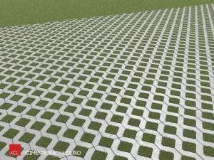 ACL Бетонная решетка, покрытая травой