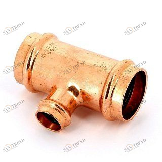 Тройник пресс 42x22x42 медный IBP P513004222042