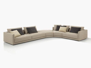 Угловой диван из ткани