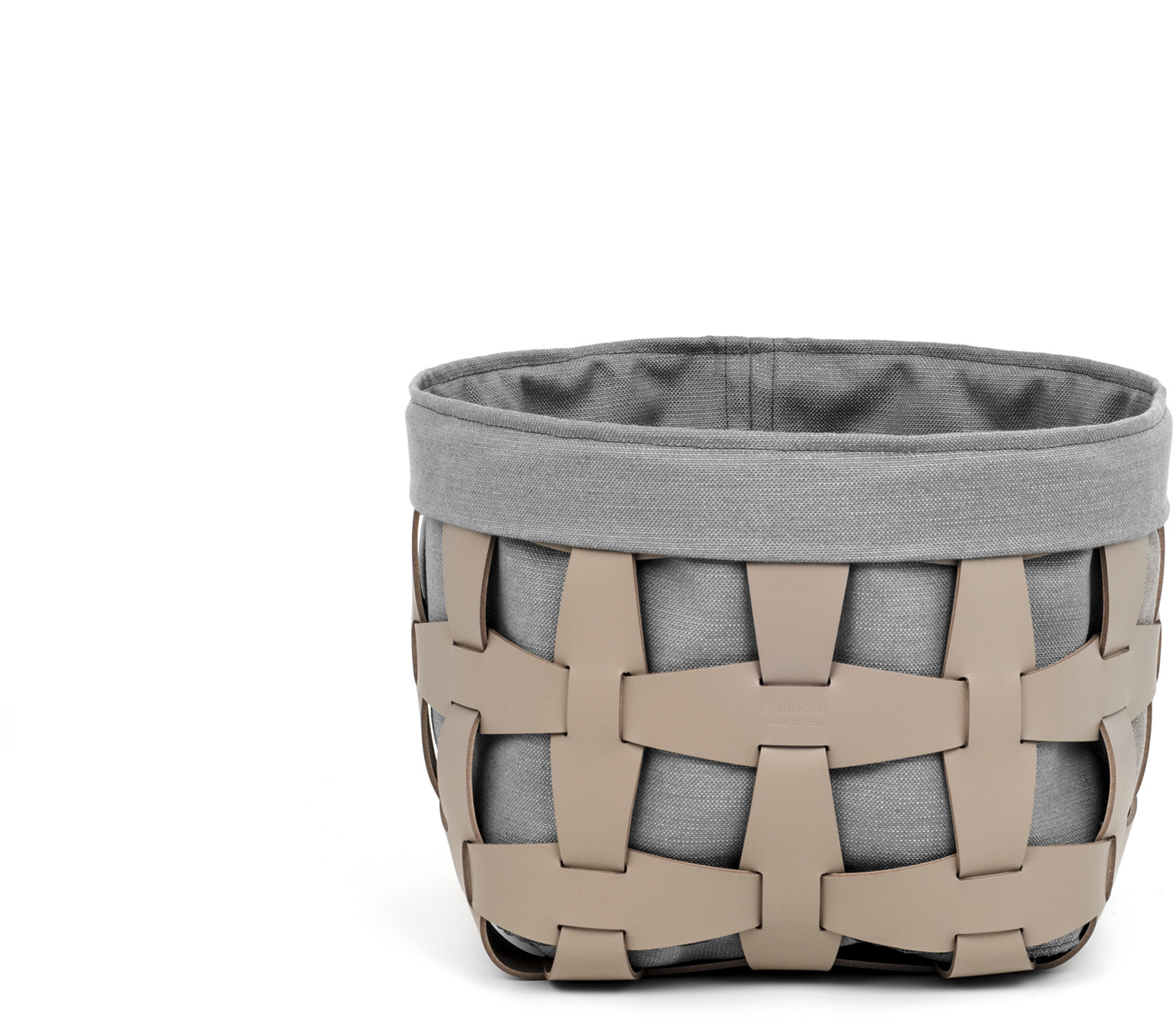 Крючок Маленькая Корзинка - 35X35XH26,5 см / регенерированная кожа_светло-серый