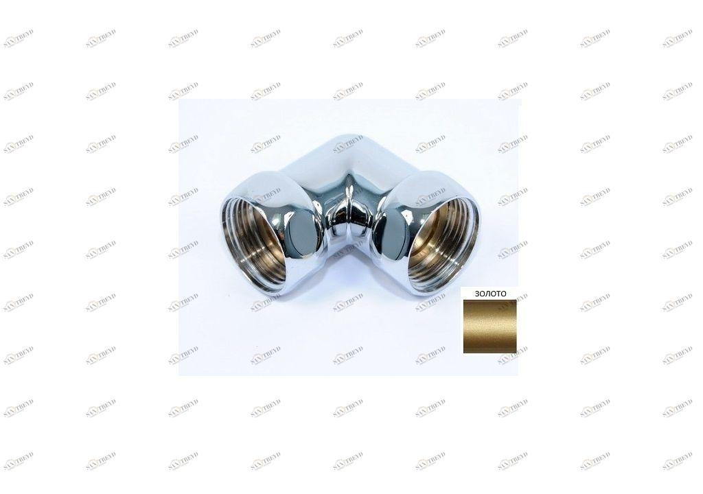 Уголок для полотенцесушителя Aquanet 3/4"-1/2" золото ( 2 шт.) 00235458