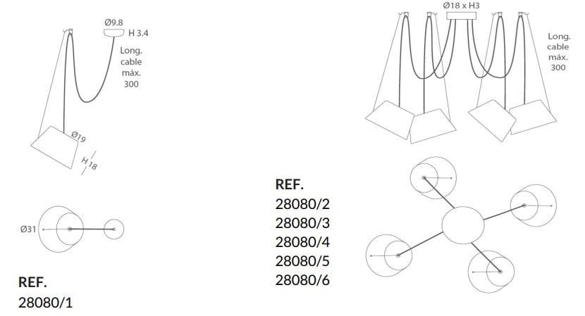Регулируемая металлическая светодиодная подвесная лампа Olé Lighting Sento ARCH-00022679 - Вид №11