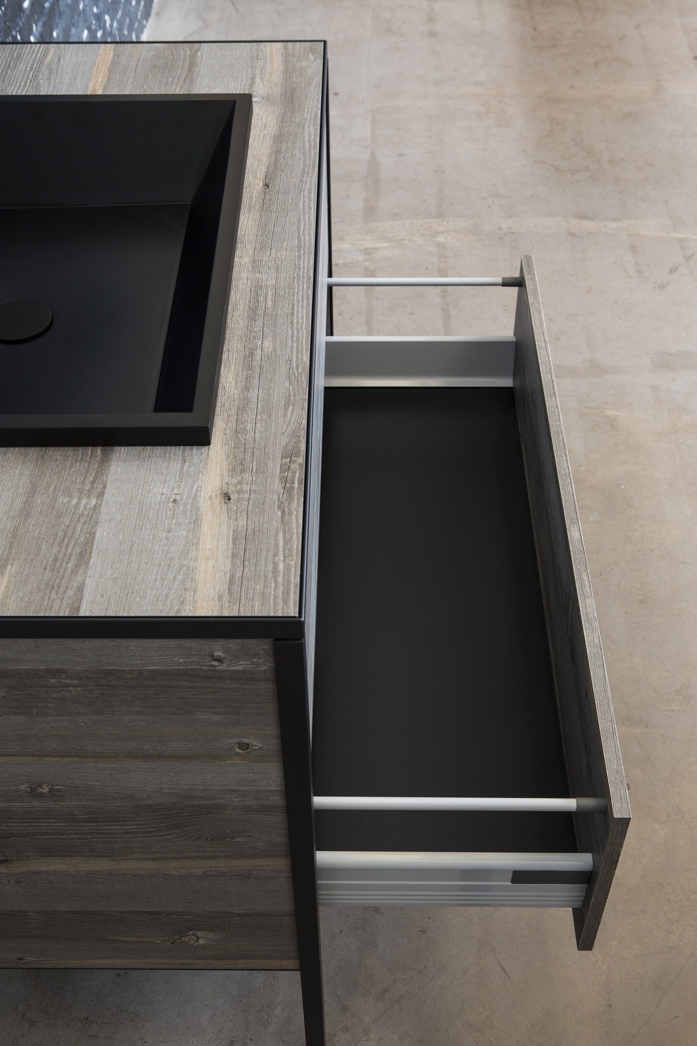 Деревянный шкаф для раковины с выдвижными ящиками Miratap Skatina ARCH-00058889 - Вид №3