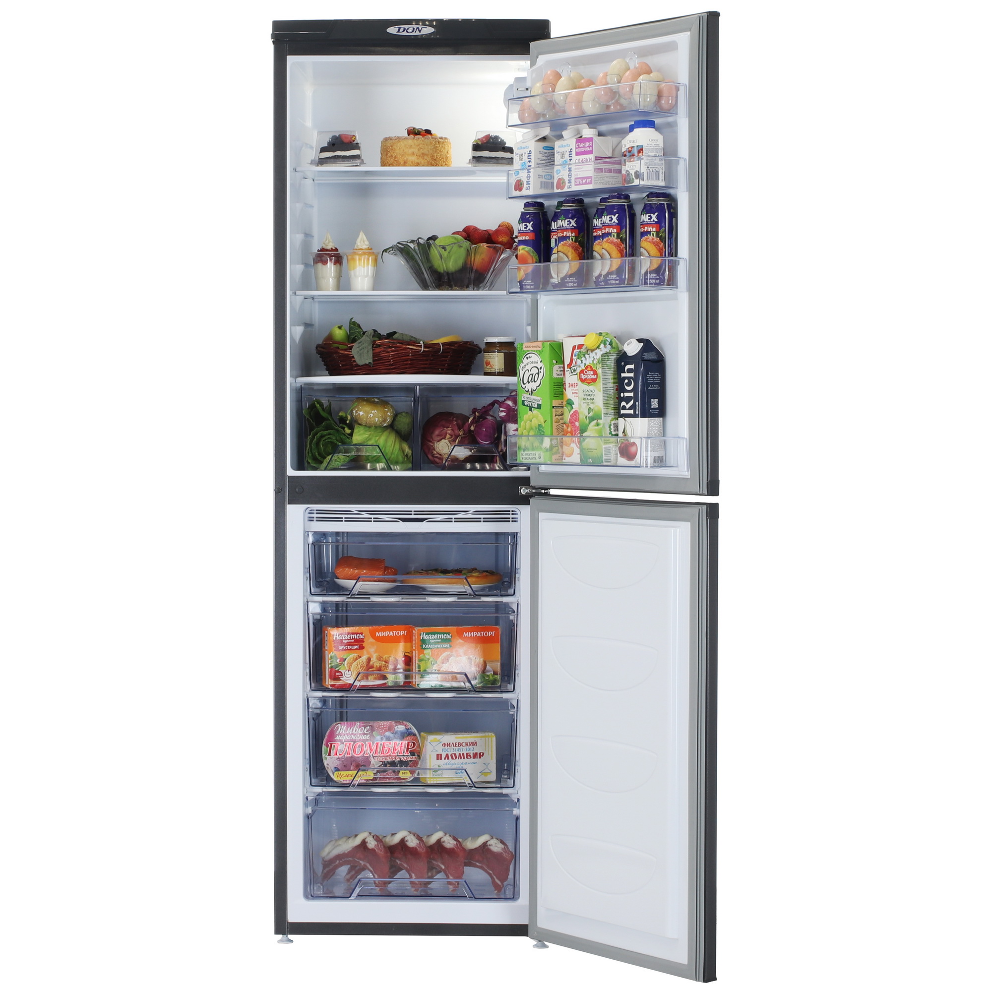 1393749 Холодильник с морозильником   DON R-296 G черный STDN-0114736 - Вид №5