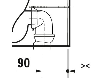 Керамический туалет без пола Duravit Qatego ARCH-00099309 - Вид №13