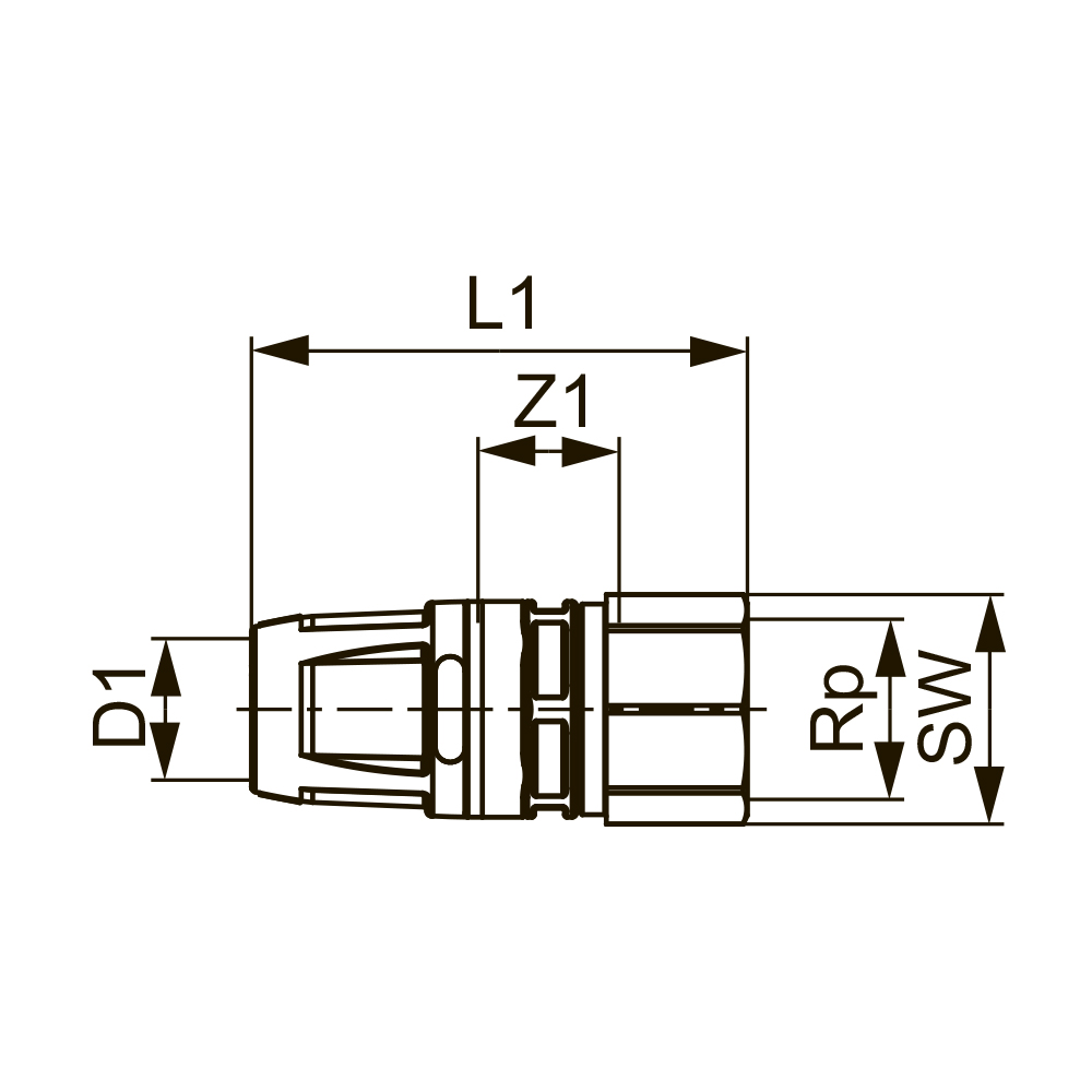 8610003 Фитинги push-fit латунь Tece  - Вид №1
