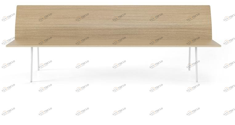 Viccarbe Деревянная скамейка со спинкой  To140/240-ro/at/t 