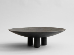 Круглый керамический поднос