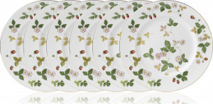 10672531 Wedgwood Набор тарелок закусочных Wedgwood Земляника 23см, 6шт, фарфор Фарфор костяной