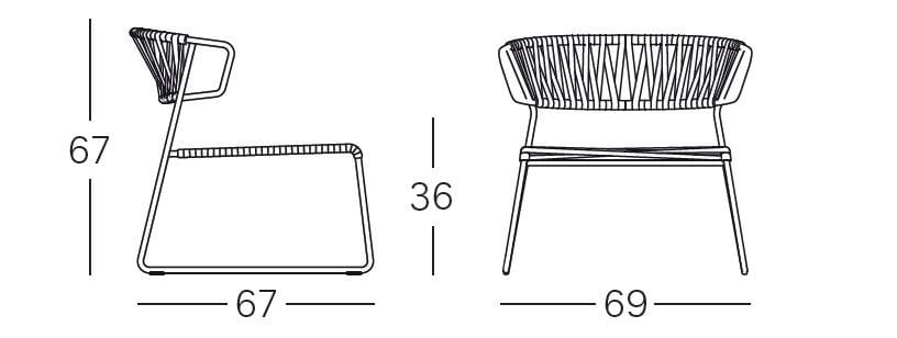 Кресло для садовых саней с морской веревкой S-CAB Лиза ARCH-00033324 - Вид №10