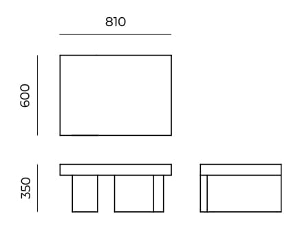 Прямоугольный журнальный столик Cimento® Zaccaria ARCH-00055895 - Вид №6