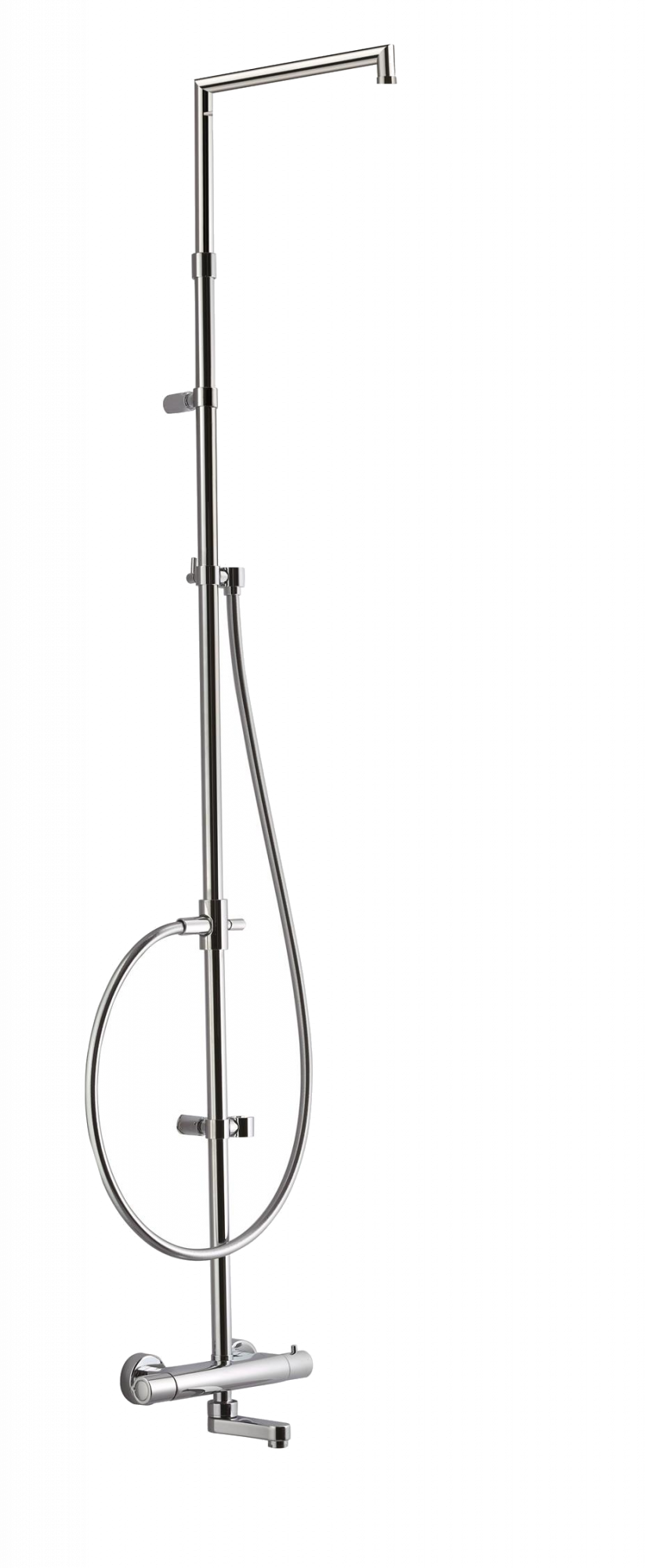 01-0960Q-CR CARIMALI Душевая стойка Rigoletto Square с телескопической ванной, одинарная 