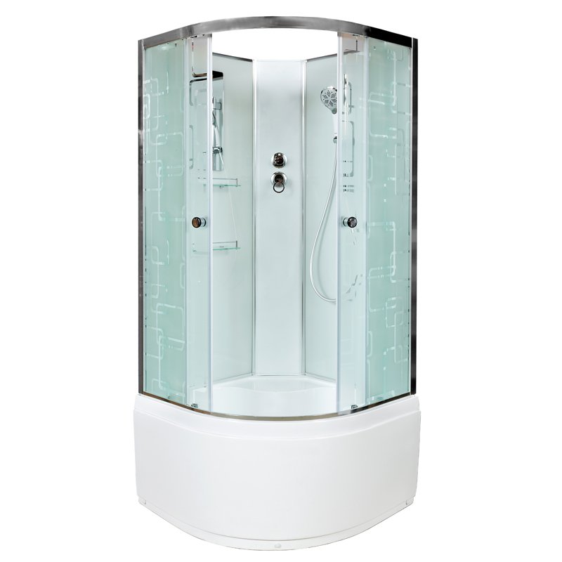 ЕМ2712 R с гидромассажем (гм.) Душевая кабина DETO Серия ЕМ ЕМ4580 N (без крыши) - Вид №17