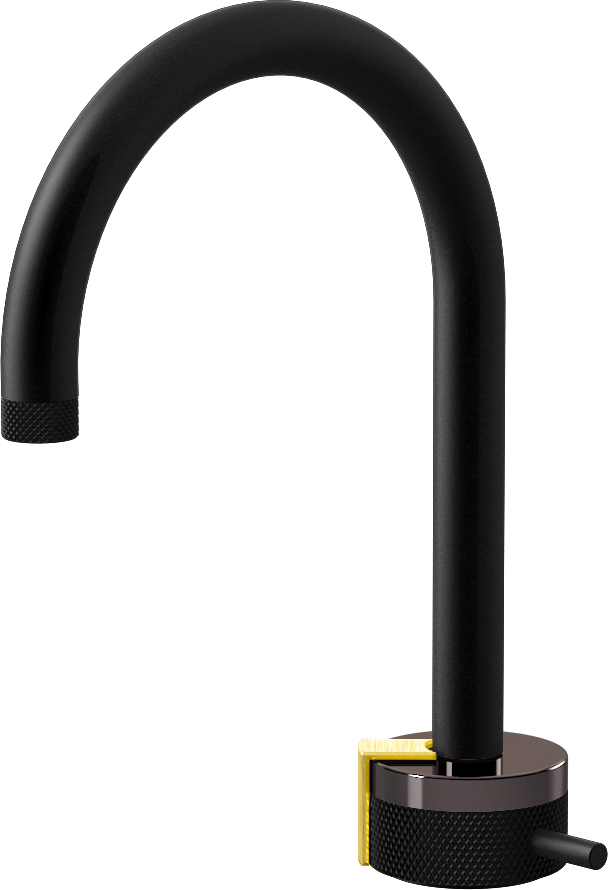 E-11502-R1OX-L2BB-MBK Однорычажный прогрессивный смеситель для раковины - излив 16см GRAFF MOD+