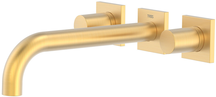 ПРОЕКТ-TRES Скрытый смеситель для умывальника с двумя ручками-21115201OM TRES