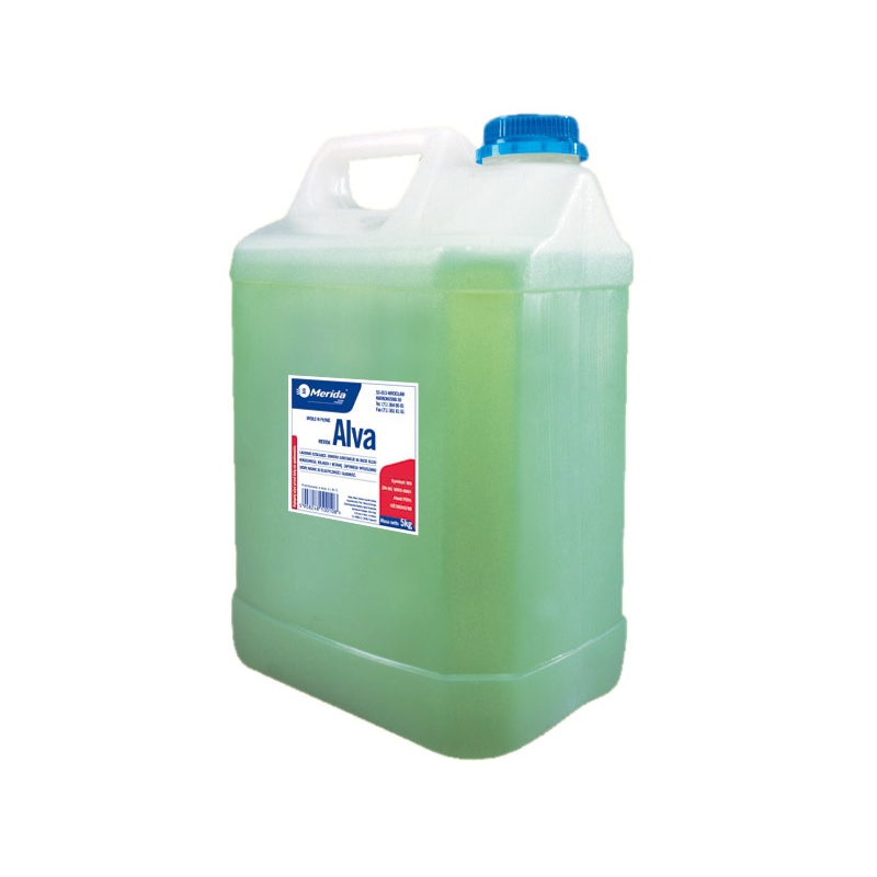 M3Z Зеленое жидкое мыло ALVA, канистра 5 кг, аромат цитрусовых Merida  - Вид №1