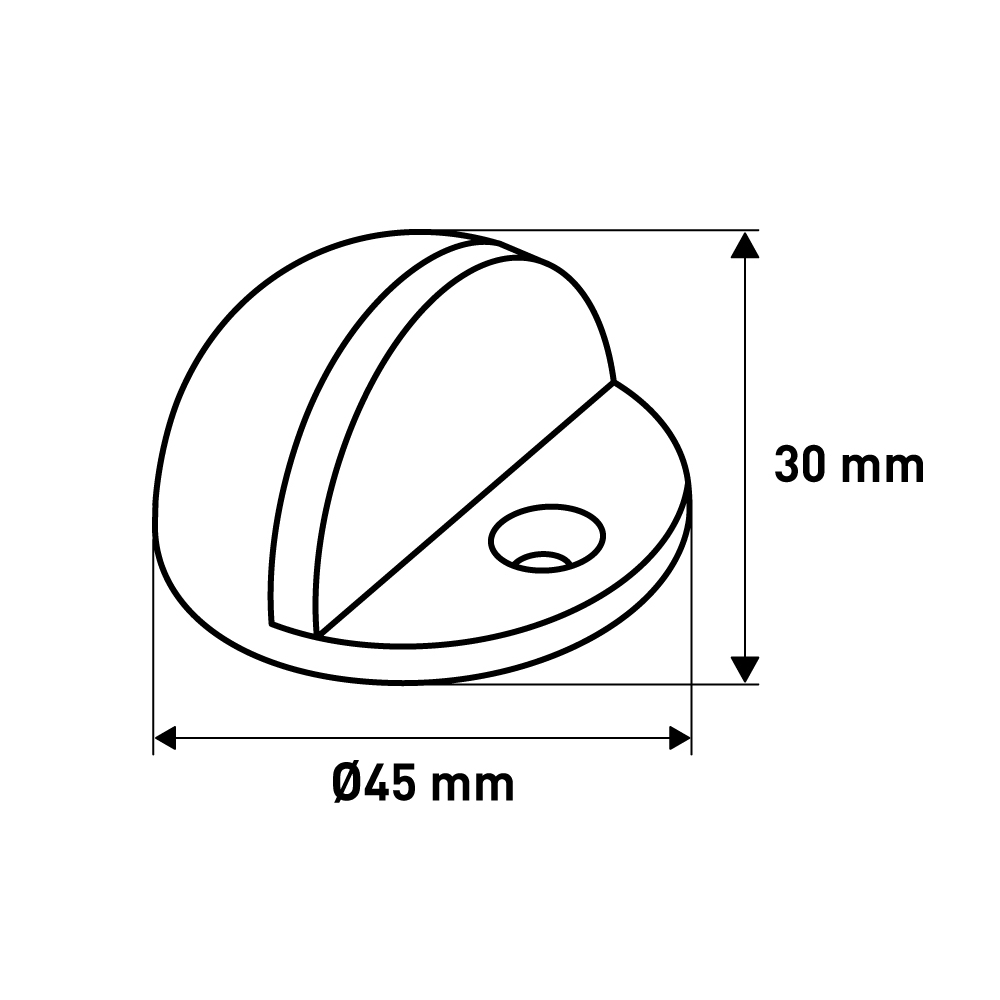 Дверной стопор , 45x30x45 мм, хром LJPS0035 Public Steel Россия  - Вид №2