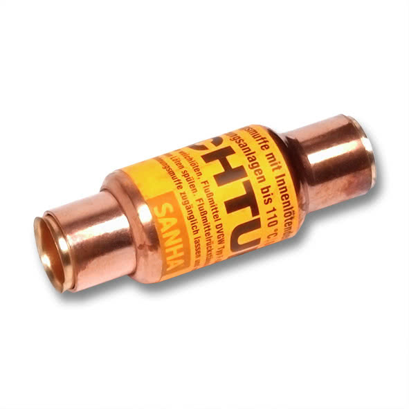 1587218 SANHA 5872 компенсатор НП-НП, медь, сильфонный, 3 Бар 110°C 18 мм  - Вид №1