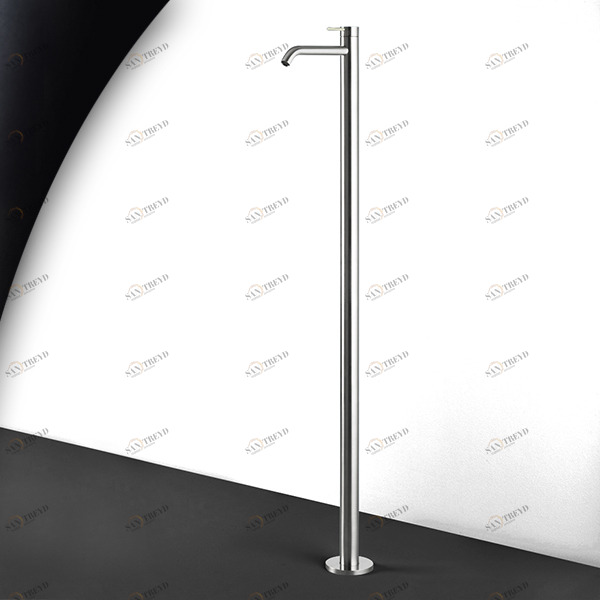 Смеситель для раковины сталь матовая с серой ручкой Toki Radomonte TKI7SCIL19