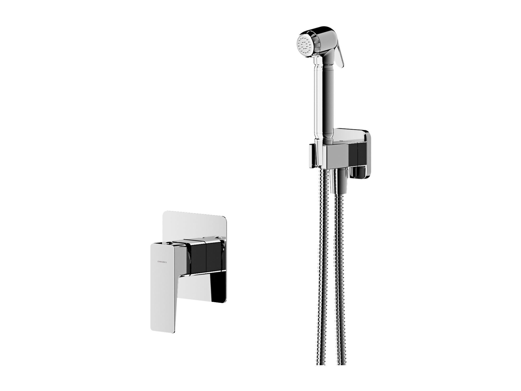 Настенный смеситель для биде с 2 отверстиями и ручным душем OMNIRES Парма ARCH-00024771