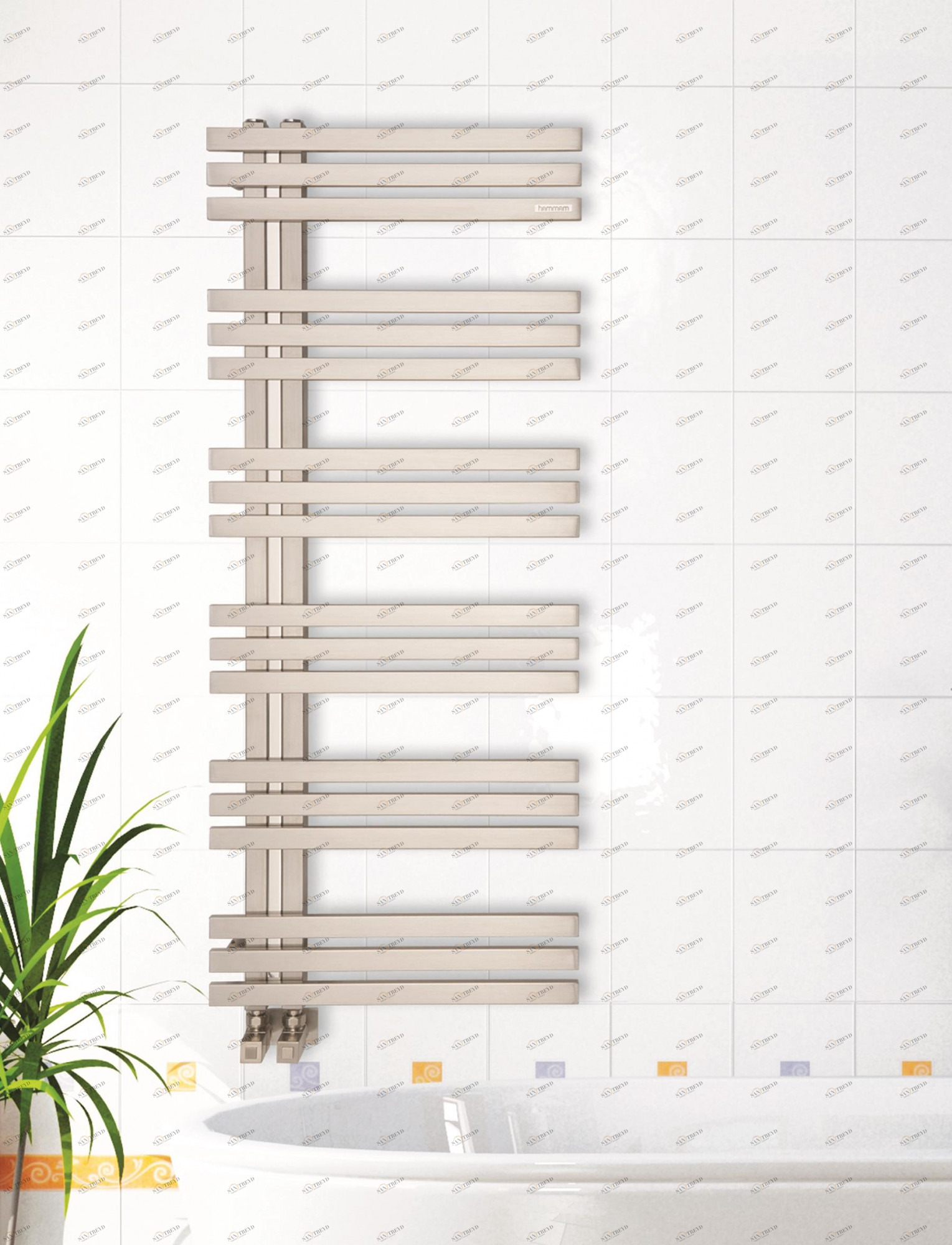 Полотенцесушитель Hammam VISTA Stainless steel  комбинированный; электрический или водяной Сталь 