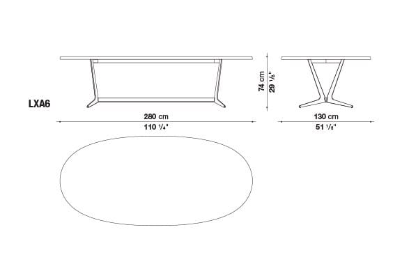 Деревянный овальный стол Maxalto ASTRUM ARCH-00136567 - Вид №2