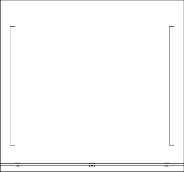 BY 2164 Зеркало с полочкой 80 cm с 2-мя встроенными LED-светильниками 11 W EVOFORM Ledline-S - Вид №1