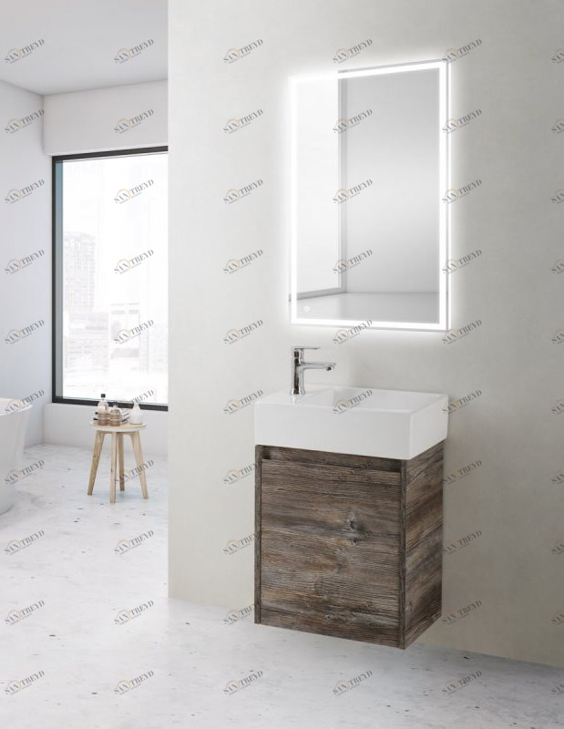 Мебель для ванной правосторонняя BelBagno KRAFT MINI-450/250-1A-SO-PP-R 