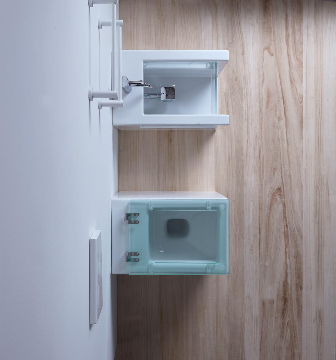 GLBI012 Напольное биде приставное GSG CERAMIC GLASS - Вид №4