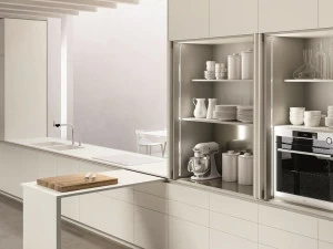 Elmar Модульная деревянная кухня с полуостровом Slim