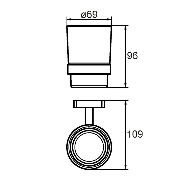 VOLSMG0M45 Milardo Volga Подстаканник одинарный настенный Volga Россия - Вид №1