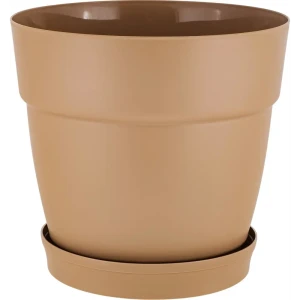 Горшок цветочный Ingreen Villa de Fiori ø17 см v2 л пластик светло коричневый