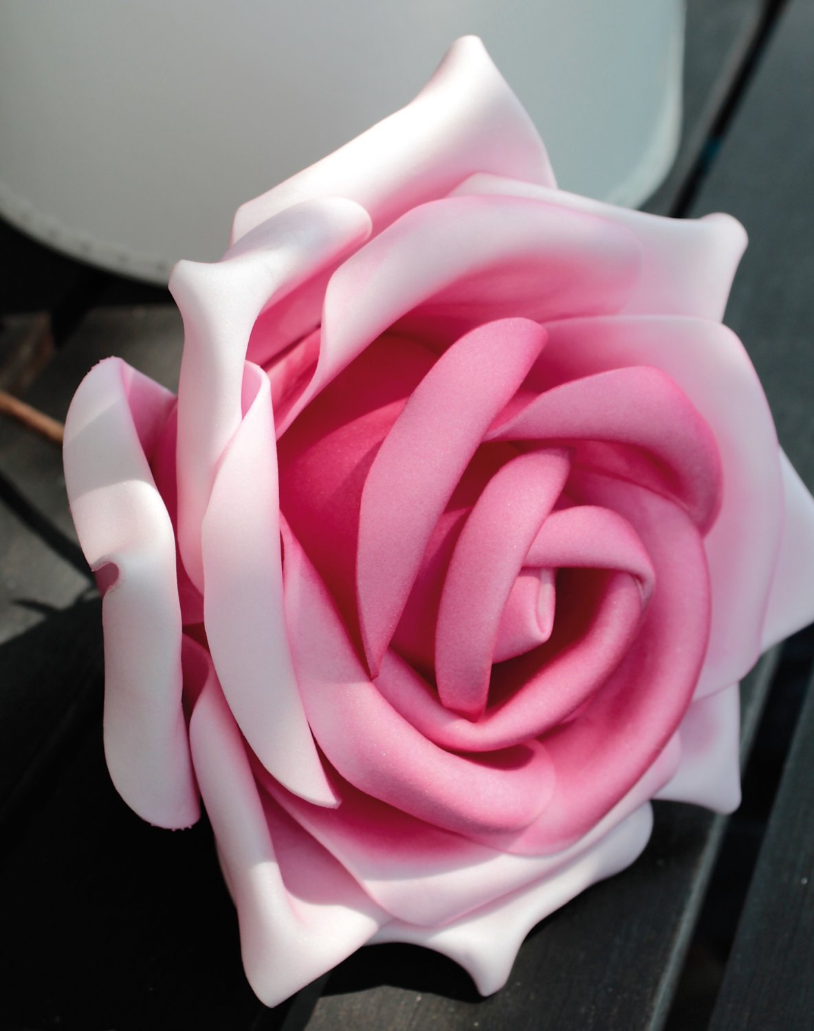 7896 500 a3 Шелковый мягкий цветок 'rose', 28 см, светло-розовый H-andreas  - Вид №4