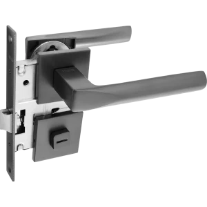 Дверные ручки Punto Cosmo с запиранием комплект цвет графит