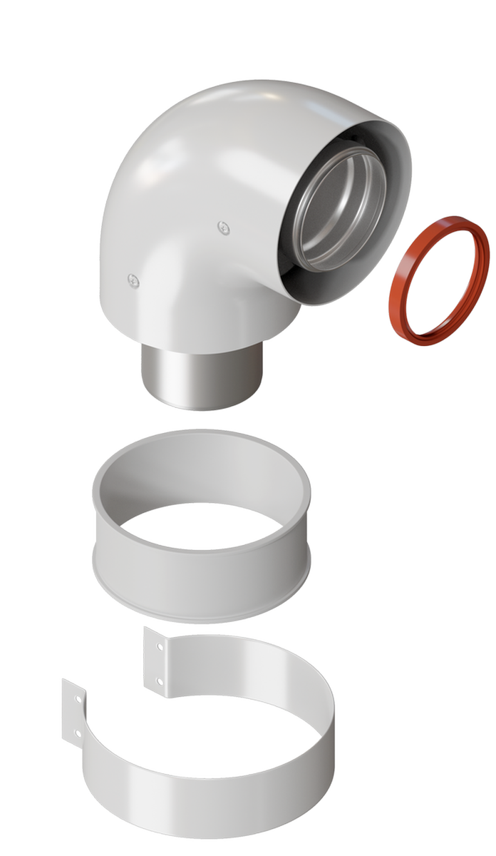 Коаксиальный отвод KRATS 90° для дымоходных систем 84340467