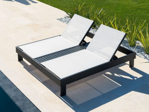 Алюминиевая двуспальная кровать с откидывающейся спинкой