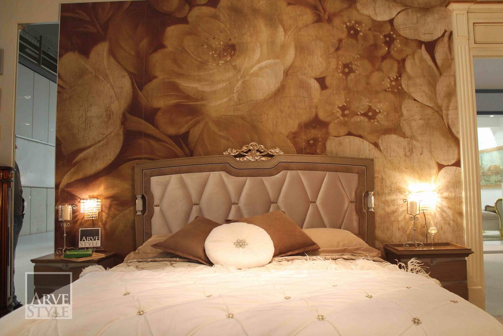 Деревянная двуспальная кровать с мягким изголовьем Arvestyle ARCH-00032854 - Вид №3