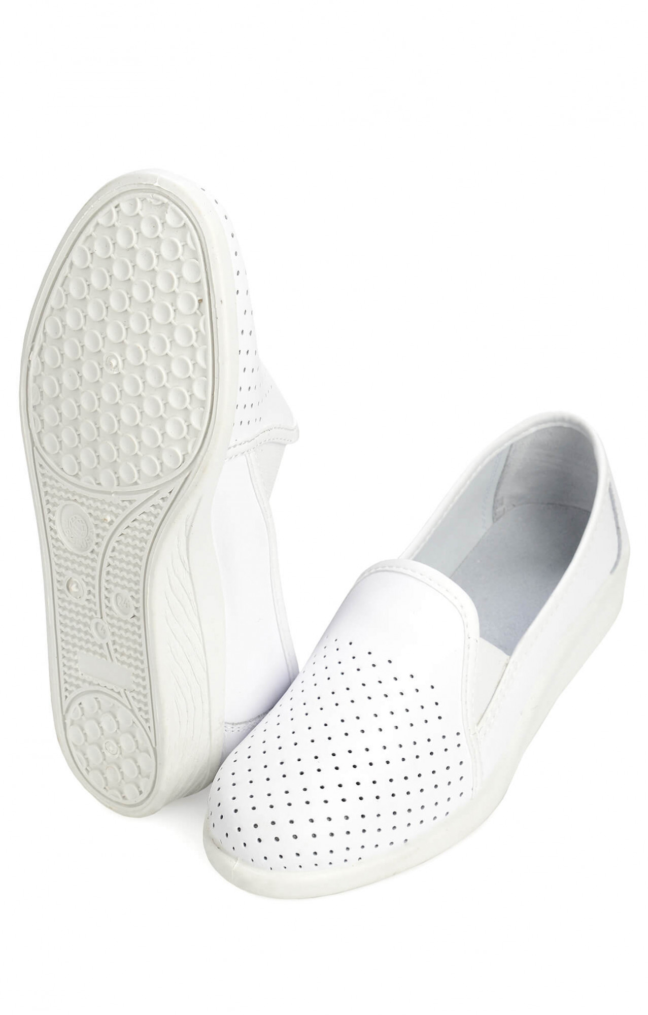 68168 Туфли мужские с закрытым задником белые  Сабо и сланцы размер 41 Спецодежда 