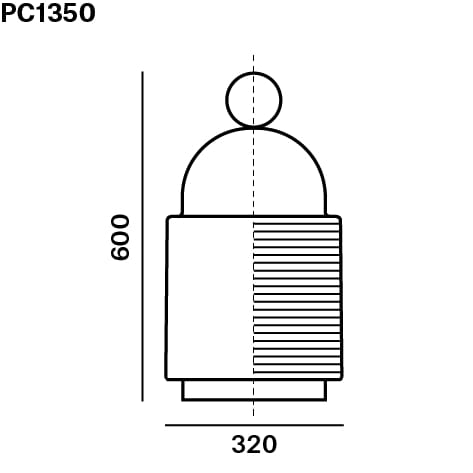 Настольная лампа из дутого стекла BROKIS купол ARCH-00053431 - Вид №9