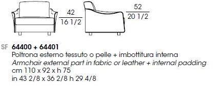 Giorgetti Кресло из ткани с подлокотниками Fabula sun-id-1484341 - Вид №4