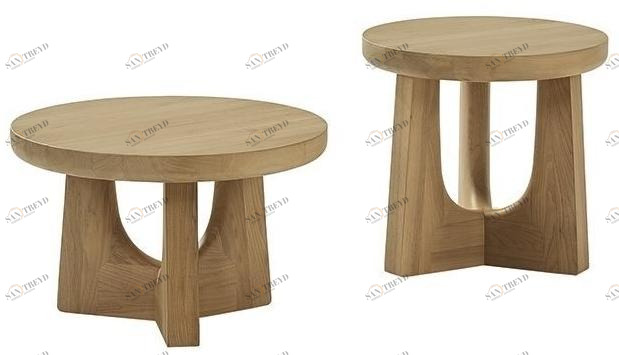 Poliform Круглый деревянный журнальный столик sun-id-1457691