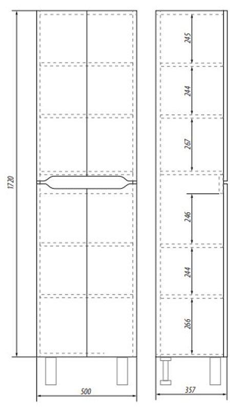 99.0011 Пенал подвесной универсальный Dreja QL - Вид №1