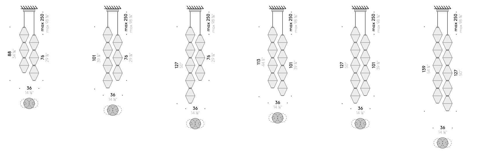 Модульная стеклянная светодиодная подвесная лампа DE PADOVA Helium Mini ARCH-00055138 - Вид №39