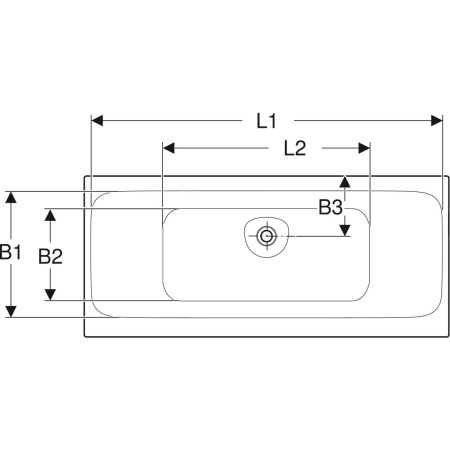 554.125.01.1 Прямоугольная ванна Geberit Tawa, тонкое исполнение, Duo, с ножками Geberit  - Вид №2
