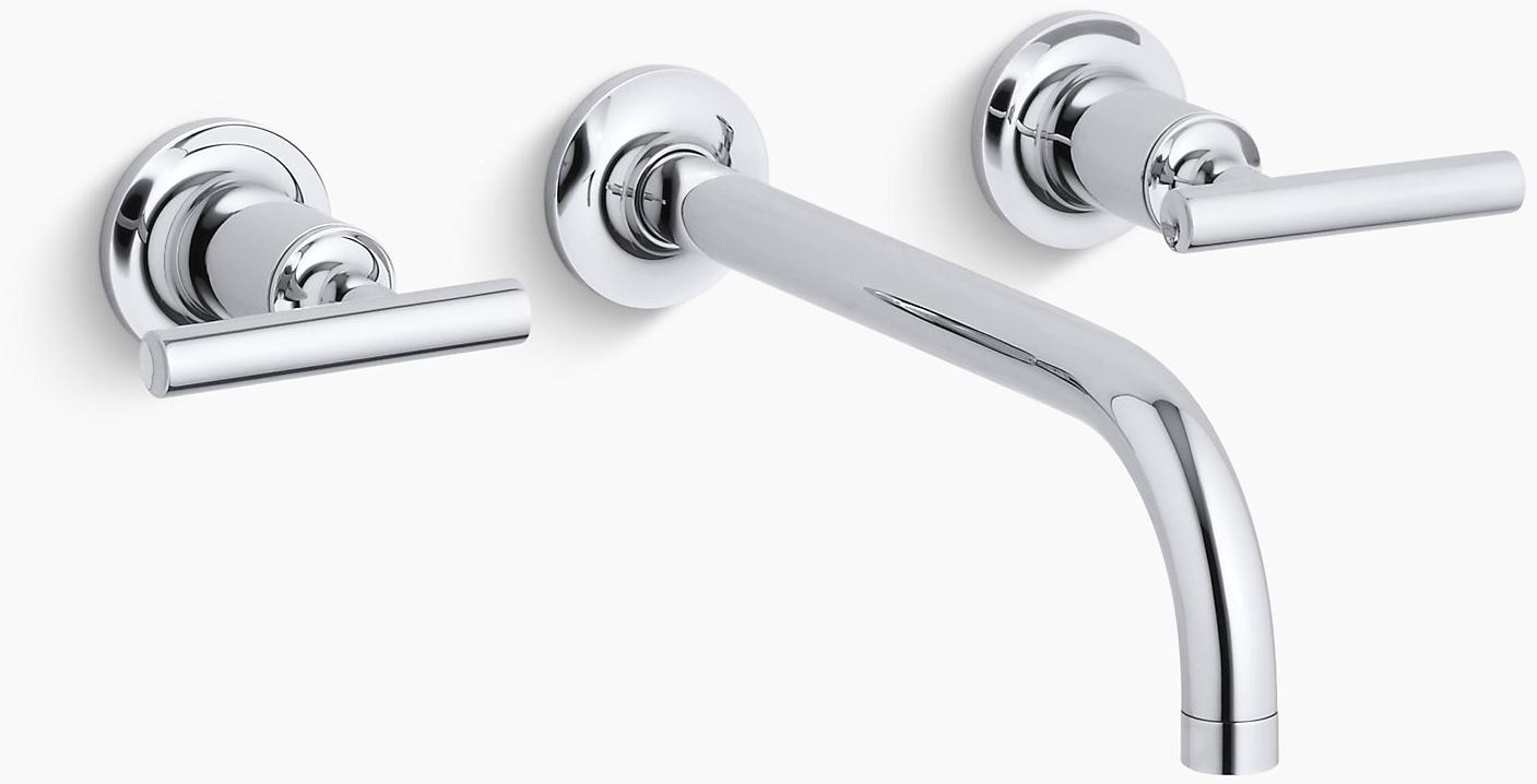 KOHLER Purist Настенная облицовка смесителя для раковины с 9 K-T14414-4-BGD  - Вид №1