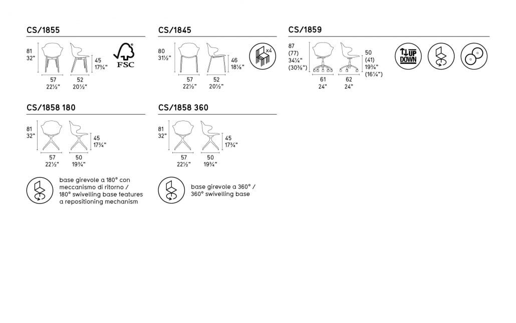 Стул из поликарбоната с подлокотниками Calligaris SAINT TROPEZ ARCH-00087139 - Вид №2