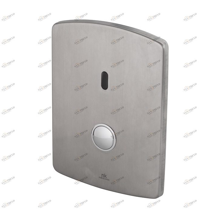 IR Двойной сливной клапан для унитаза (ECO). Установка в сплошные стены. Включает батарею 9 В  Complementos sensor NOKEN 100190266  BRUSHED STAINLESS STEEL 