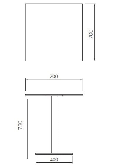 Квадратный стол в облагороженном ALMA DESIGN Присцилла ARCH-00090304 - Вид №4