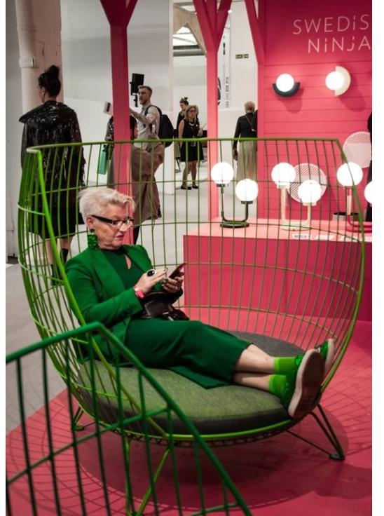 Nola Industrier Кресло из нержавеющей стали с высокой спинкой Basket sun-id-1507288 - Вид №13