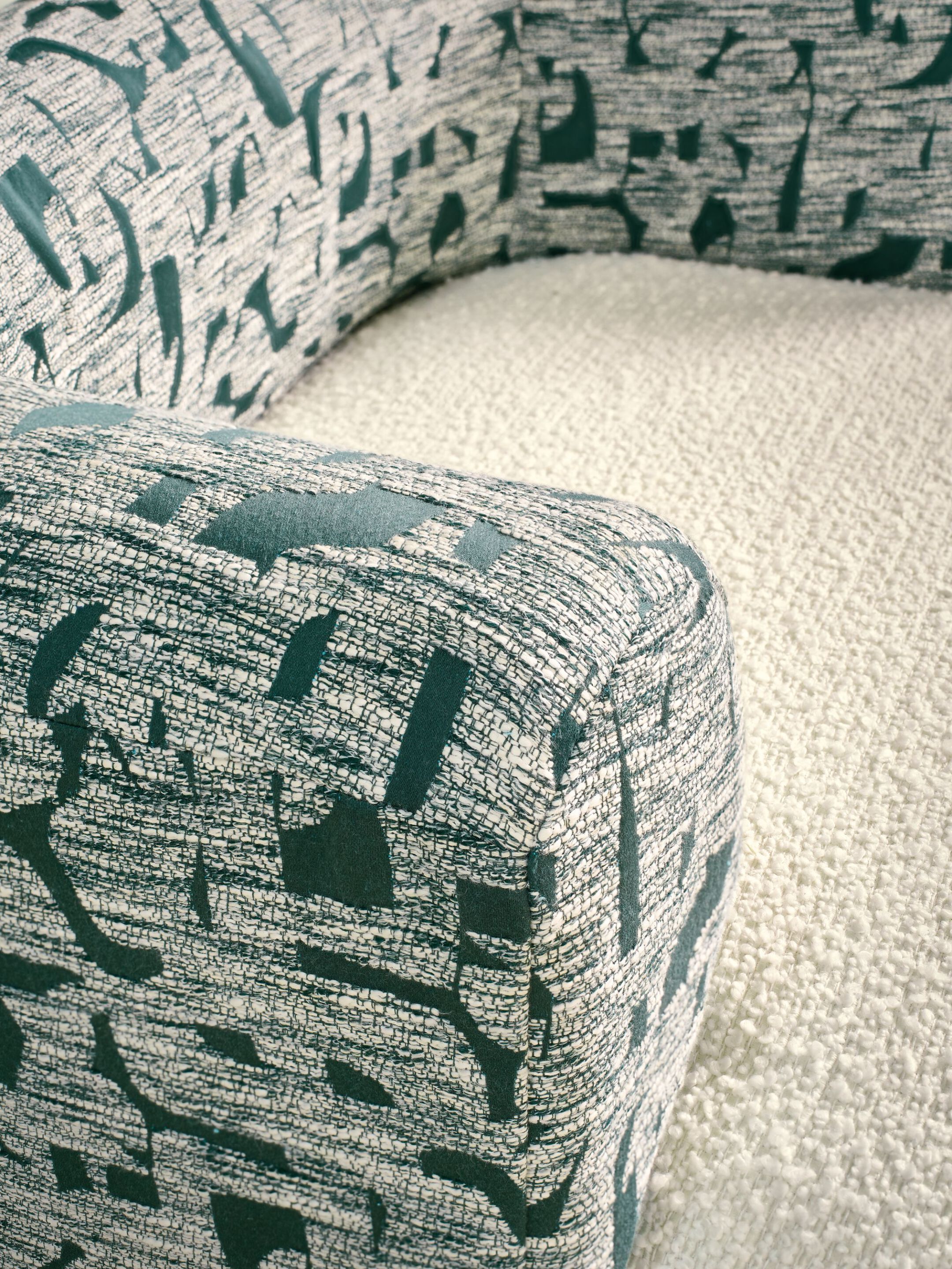 Хлопчатобумажная моющаяся Жаккардовая ткань с графическим рисунком Casamance плакат ARCH-00138464